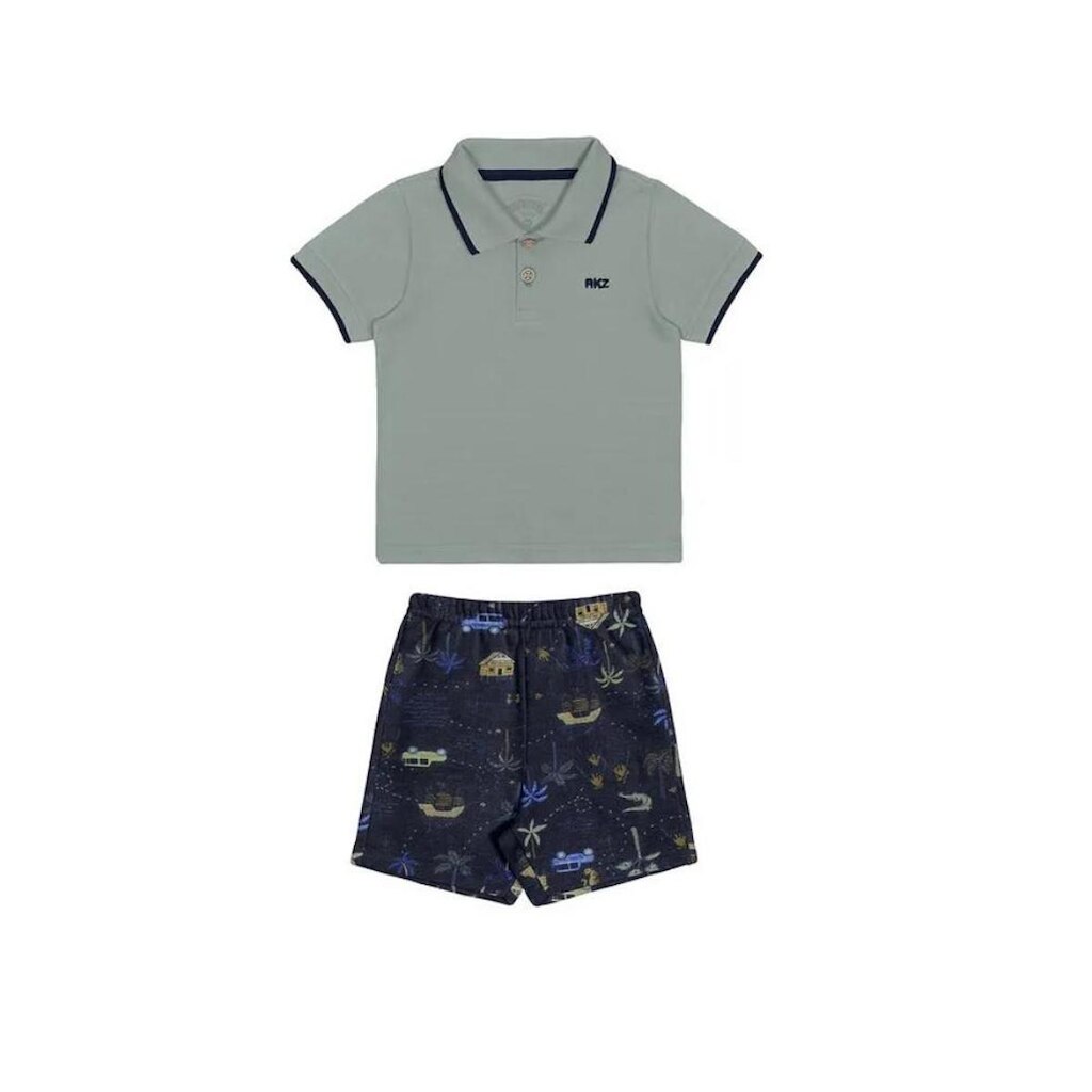 Conjunto Bebê Menino Polo e Bermuda Alakazoo Ref. 39720