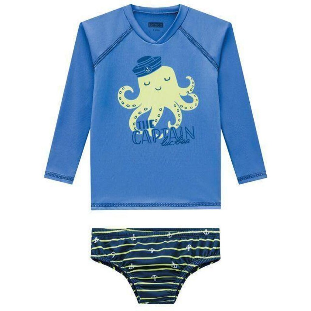 Conjunto Bebê Praia/Piscina Menino c/ Proteção Solar UV 50+ Luc.boo