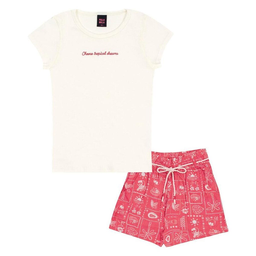 Conjunto Bege Juvenil Pulla Bulla Menina - 53527-1377