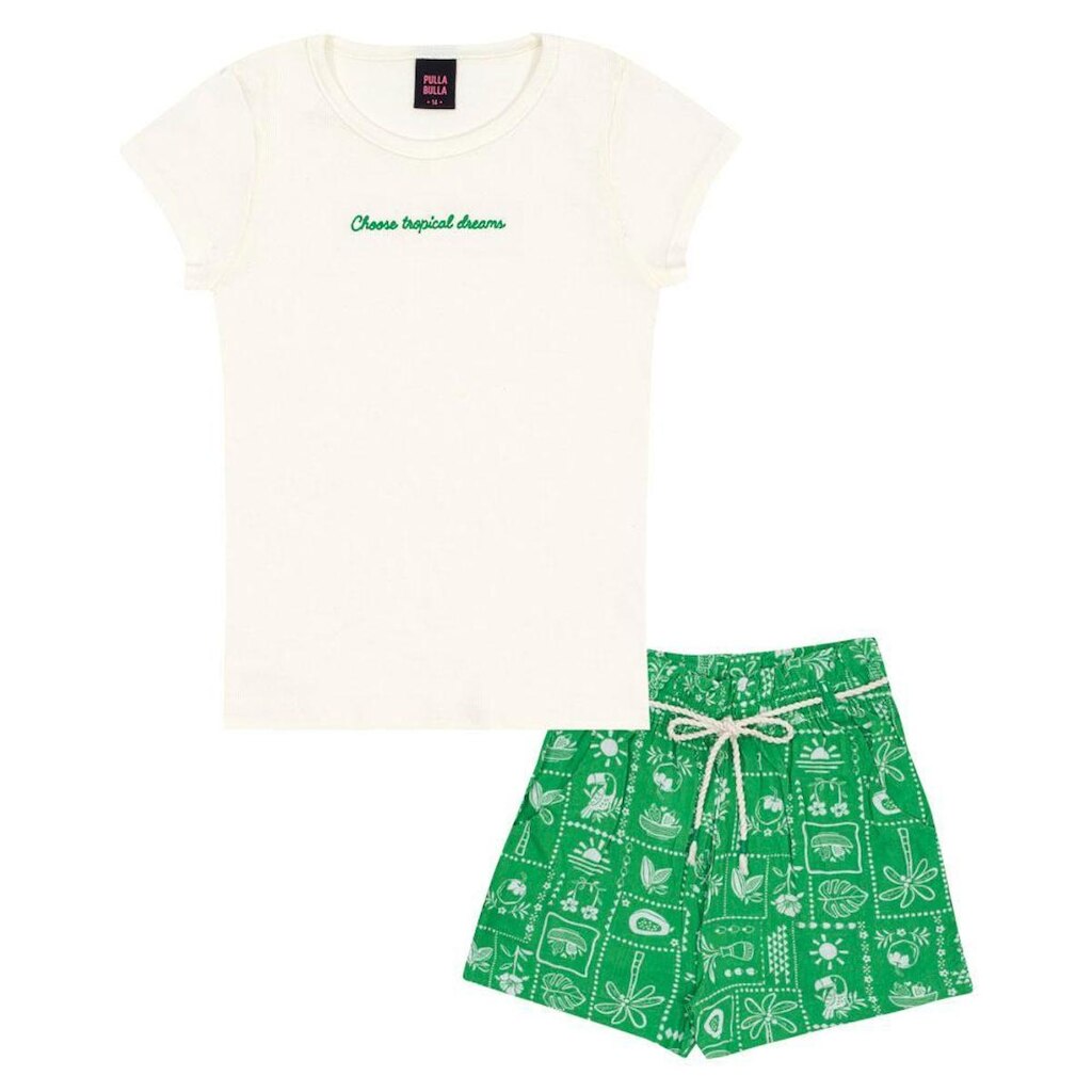 Conjunto Bege Juvenil Pulla Bulla Menina - 53527-1378
