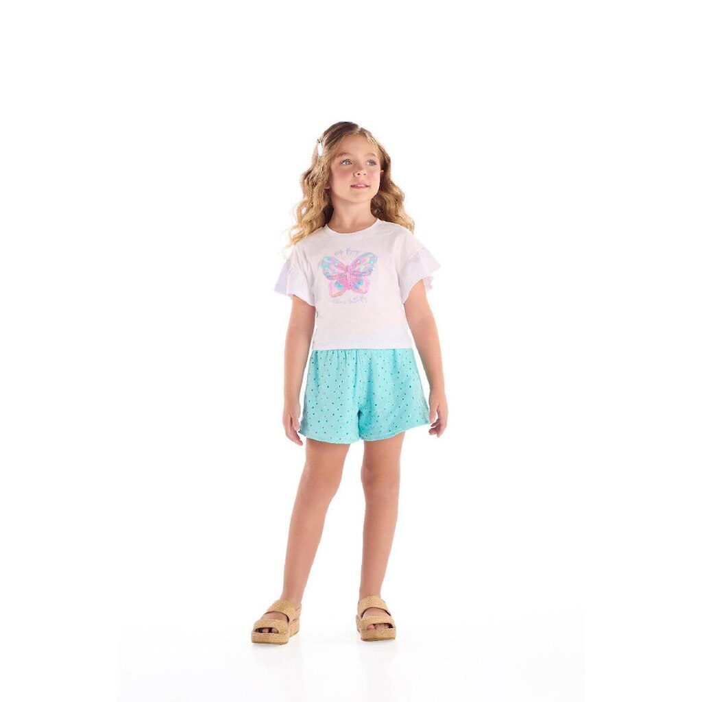 Conjunto Blusa Borboleta Short Laise Quimby
