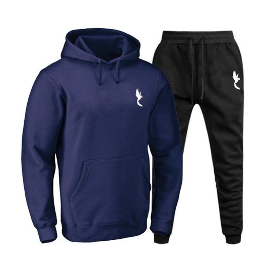 Conjunto Blusa Casaco Calça Moleton Polo Blu Confortável - Marinho Menor preço em Conjunto Blusa Casaco Calça Moleton Polo Blu Confortável - Marinho