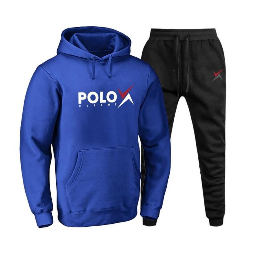 Conjunto Blusa Casaco Calça Moleton Polo Extreme Confortável