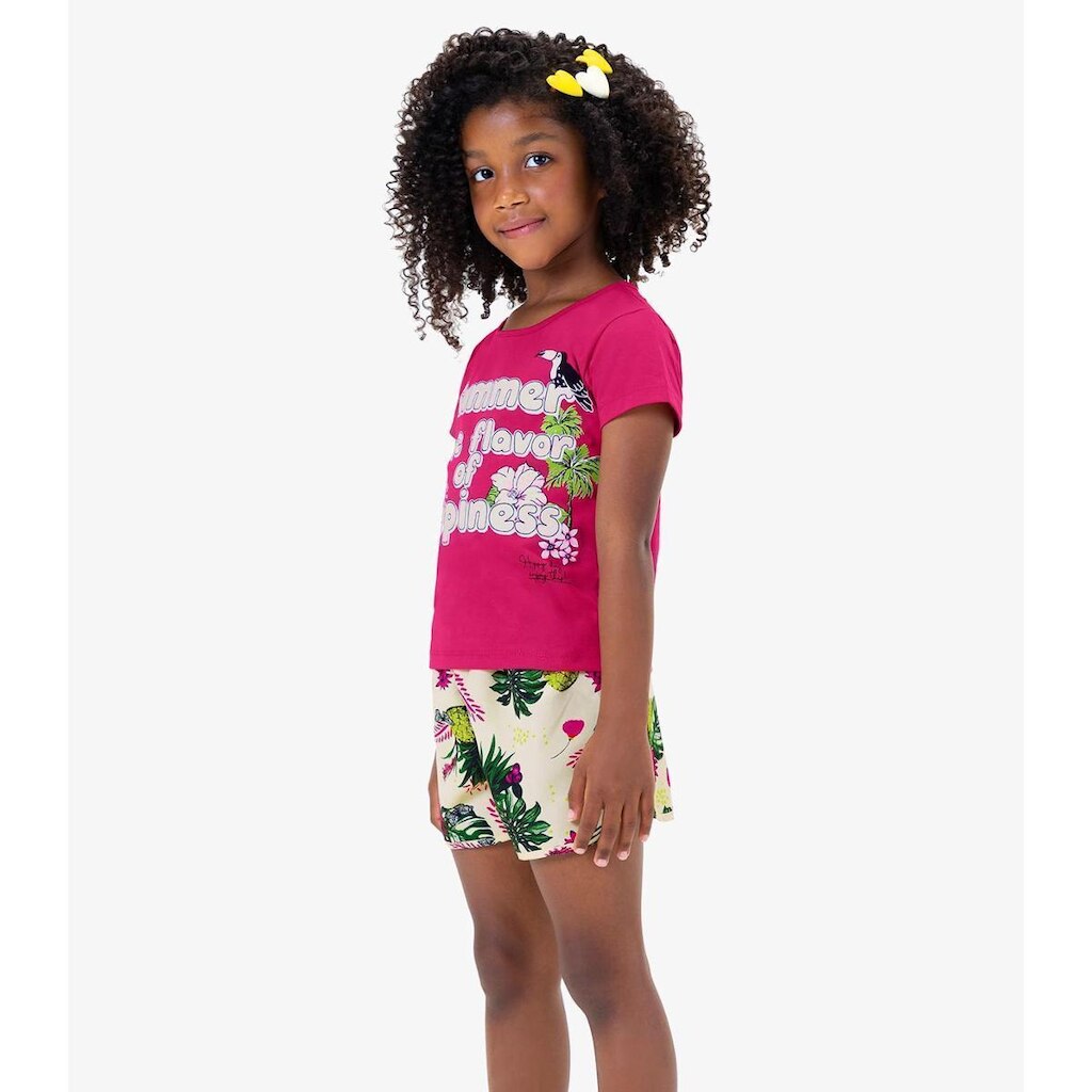 Conjunto Blusa com Shorts Rovi Kids Rosa