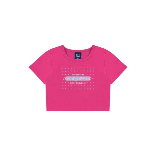 Conjunto Blusa Cropped e Short-Saia Bee Loop