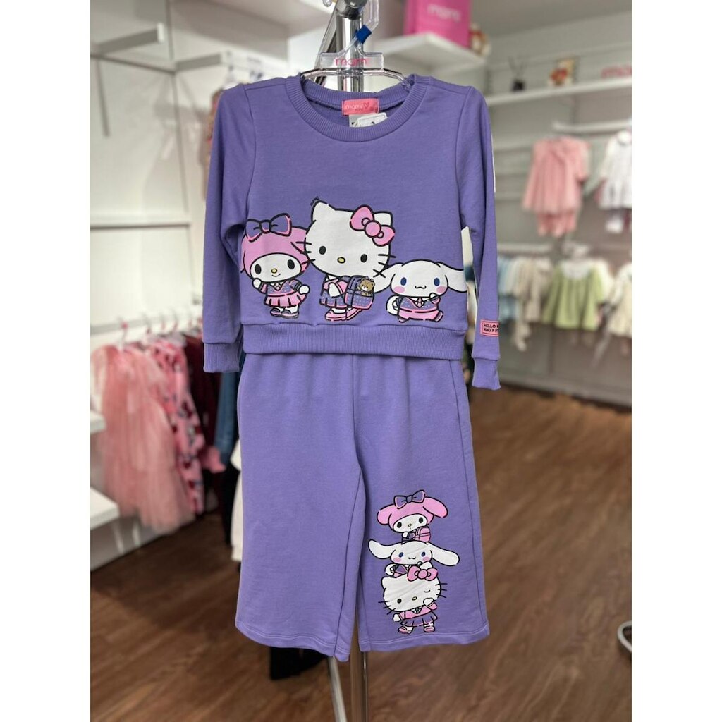Conjunto Blusa e Calça Hello Kitty e Amigos Momi