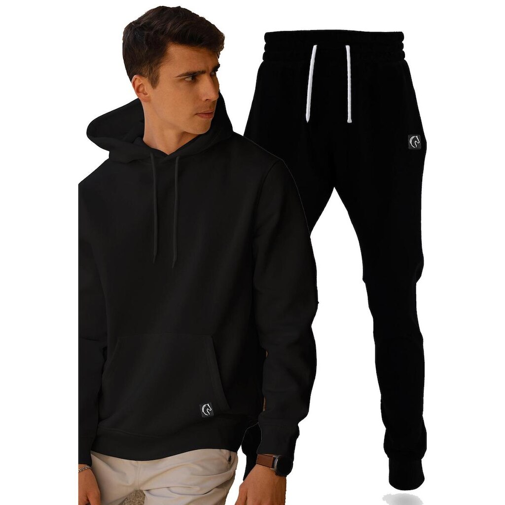 Conjunto Blusa e Calça Moletom Liso Masculino Inverno