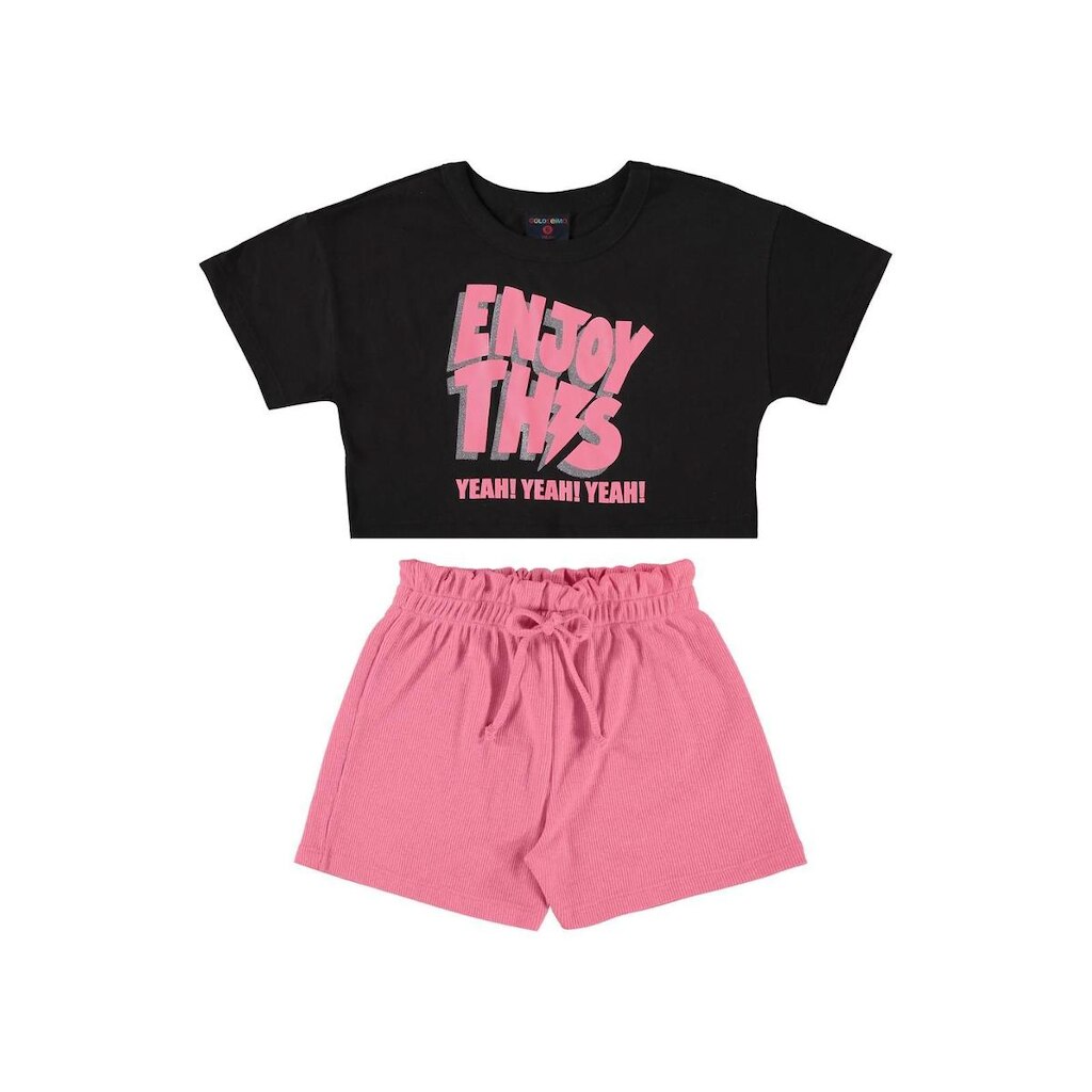 Conjunto Blusa e Short Clochard Infantil Guloseima