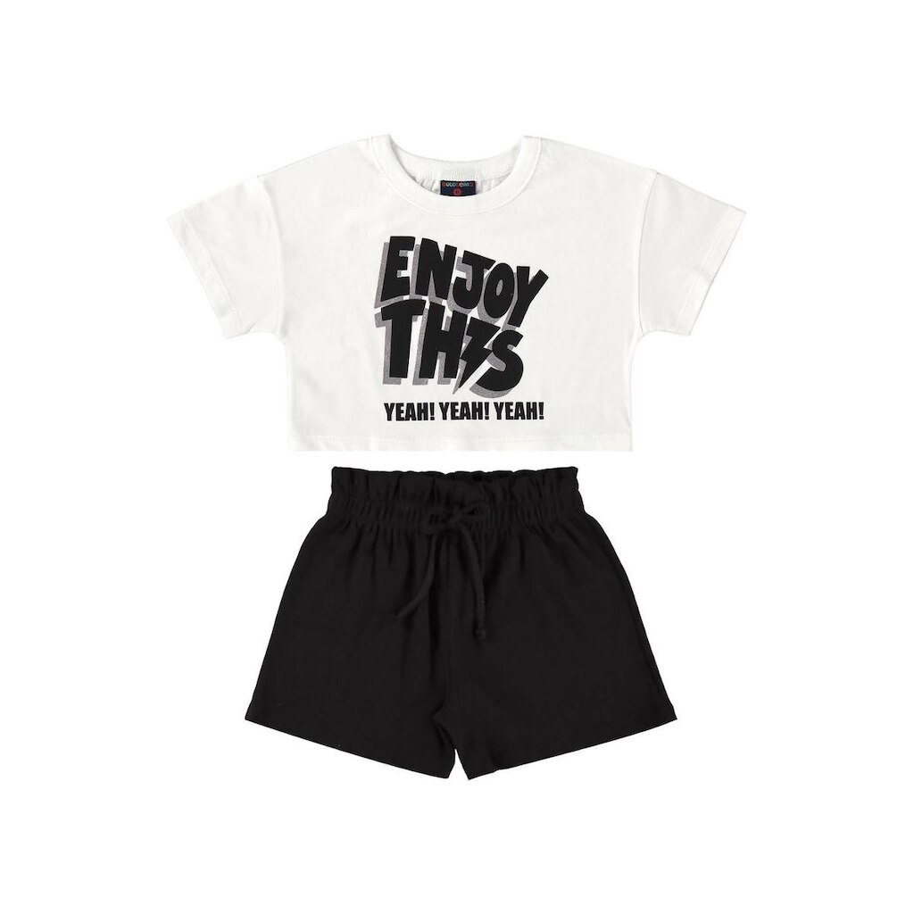 Conjunto Blusa e Short Clochard Infantil Guloseima