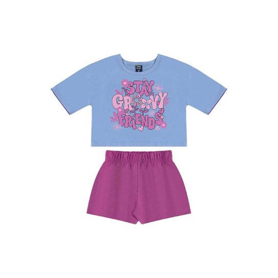 Conjunto Blusa e Short Menina Bee Loop