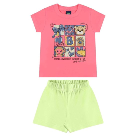Conjunto Blusa e Short Menina Bee Loop