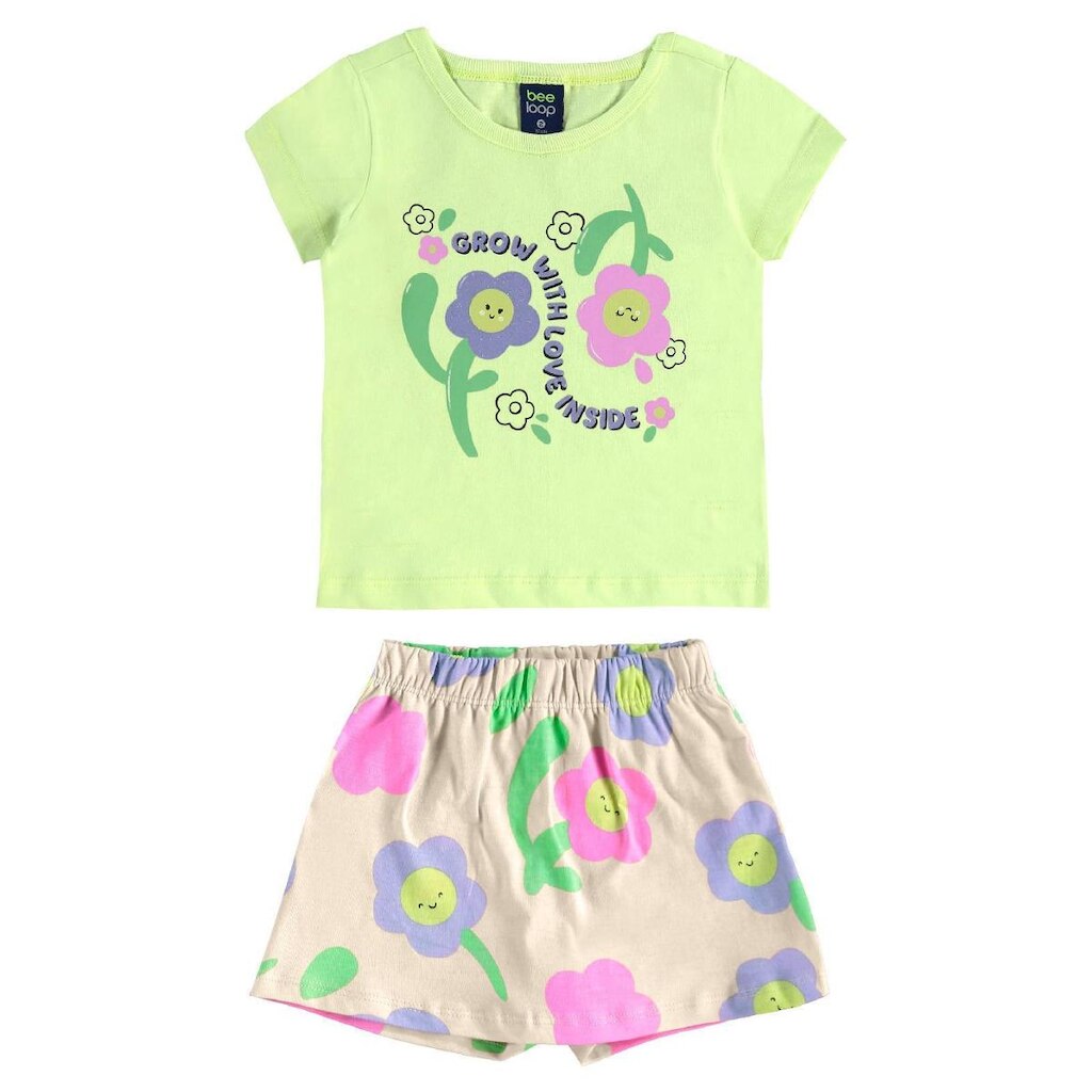 Conjunto Blusa e Short-Saia Bee Loop