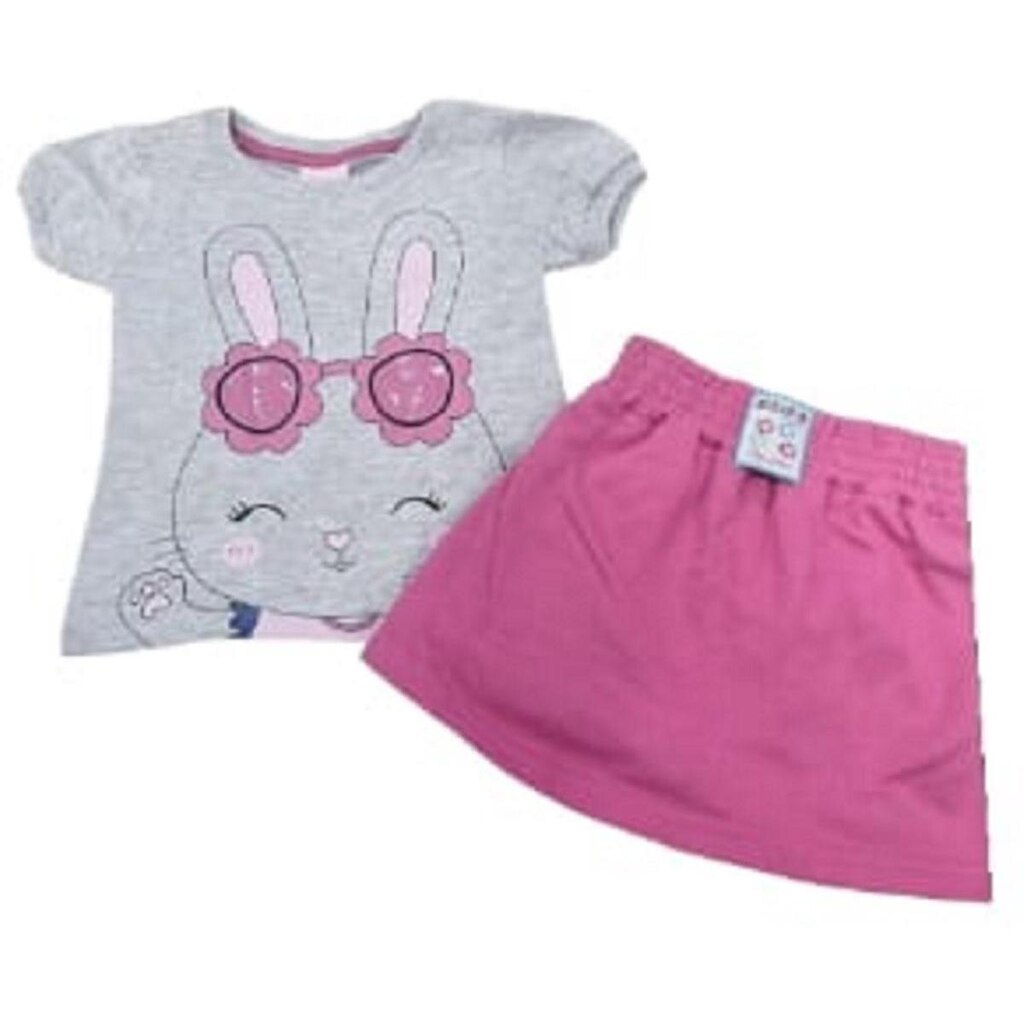 Conjunto Blusa E Shorts Saia Bordado Óculos