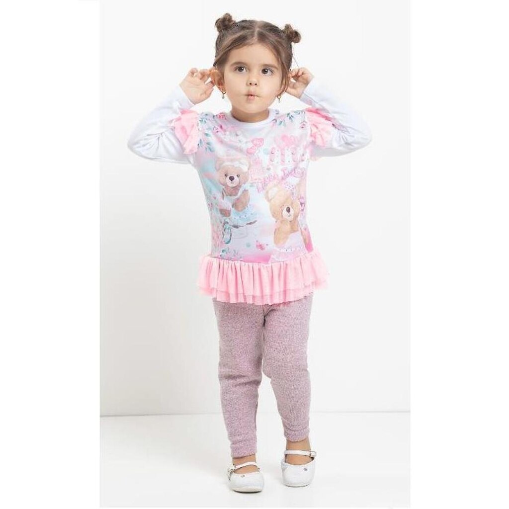 Conjunto Blusa Estampada Menina + Calça Térmica Lessa B8985