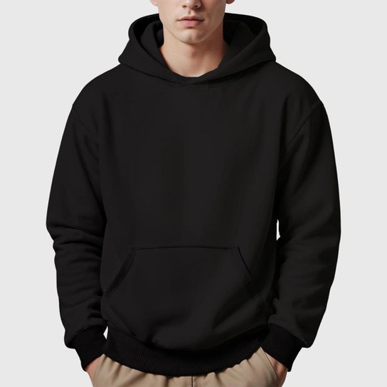 Conjunto Blusa Moletom Canguru + Calça Masculina Lisa