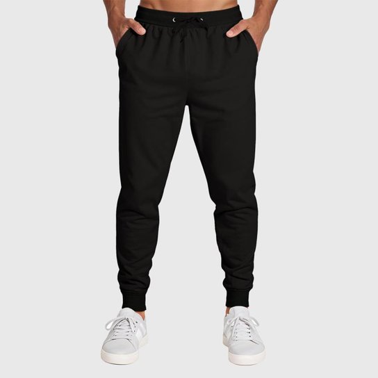 Conjunto Blusa Moletom Canguru + Calça Masculina Lisa