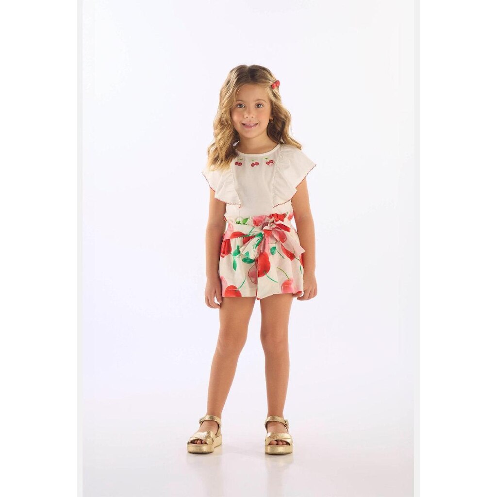 Conjunto Blusa Short Cereja Up Baby