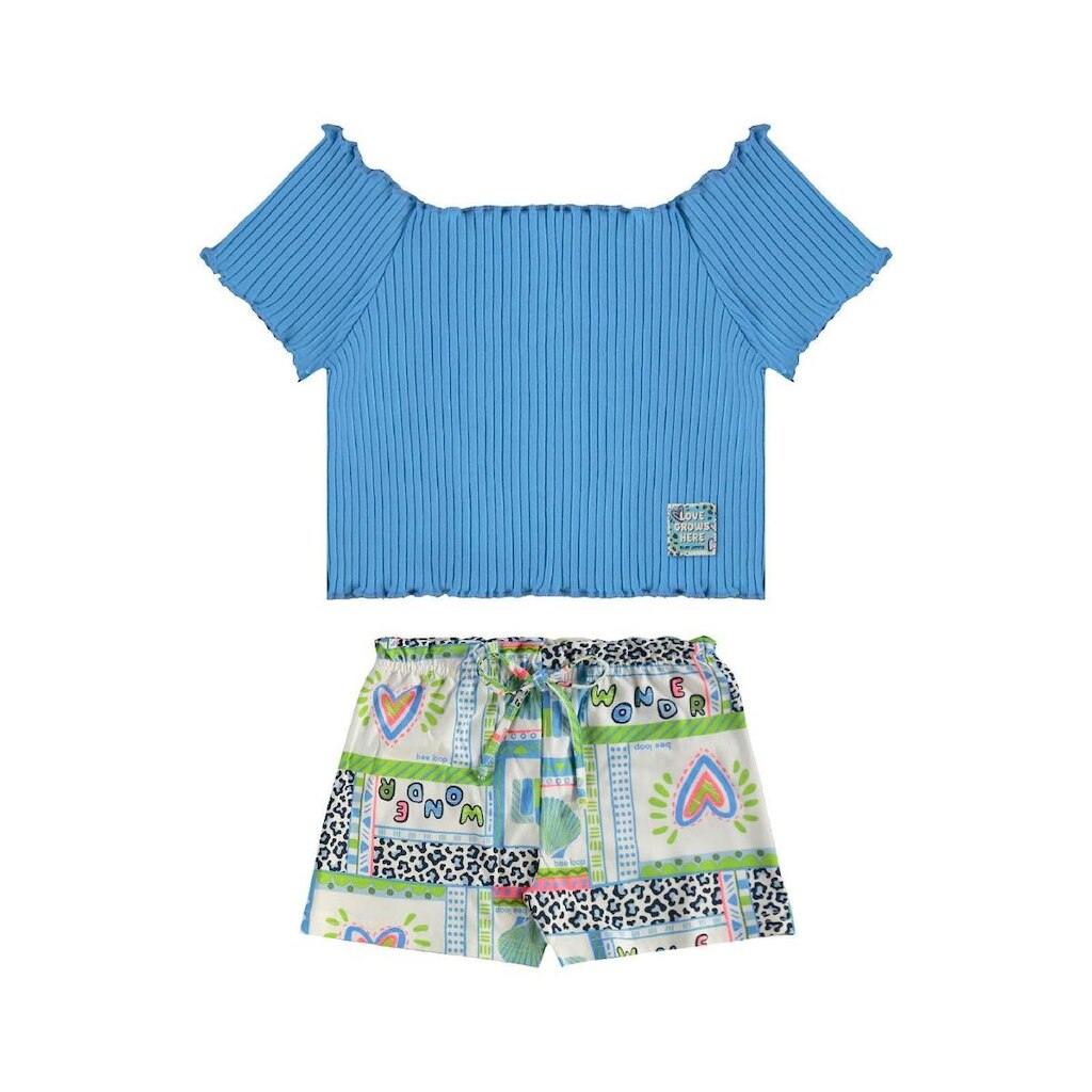 Conjunto Blusa Short Estampado Bee Loop