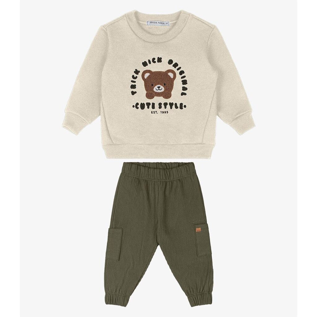 Conjunto Blusão Com Calça Trick Nick Bege