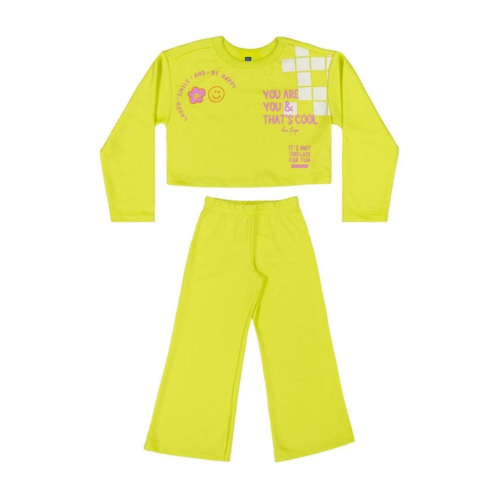 Conjunto Blusão Cropped e Calça Infantil Menina Bee Loop
