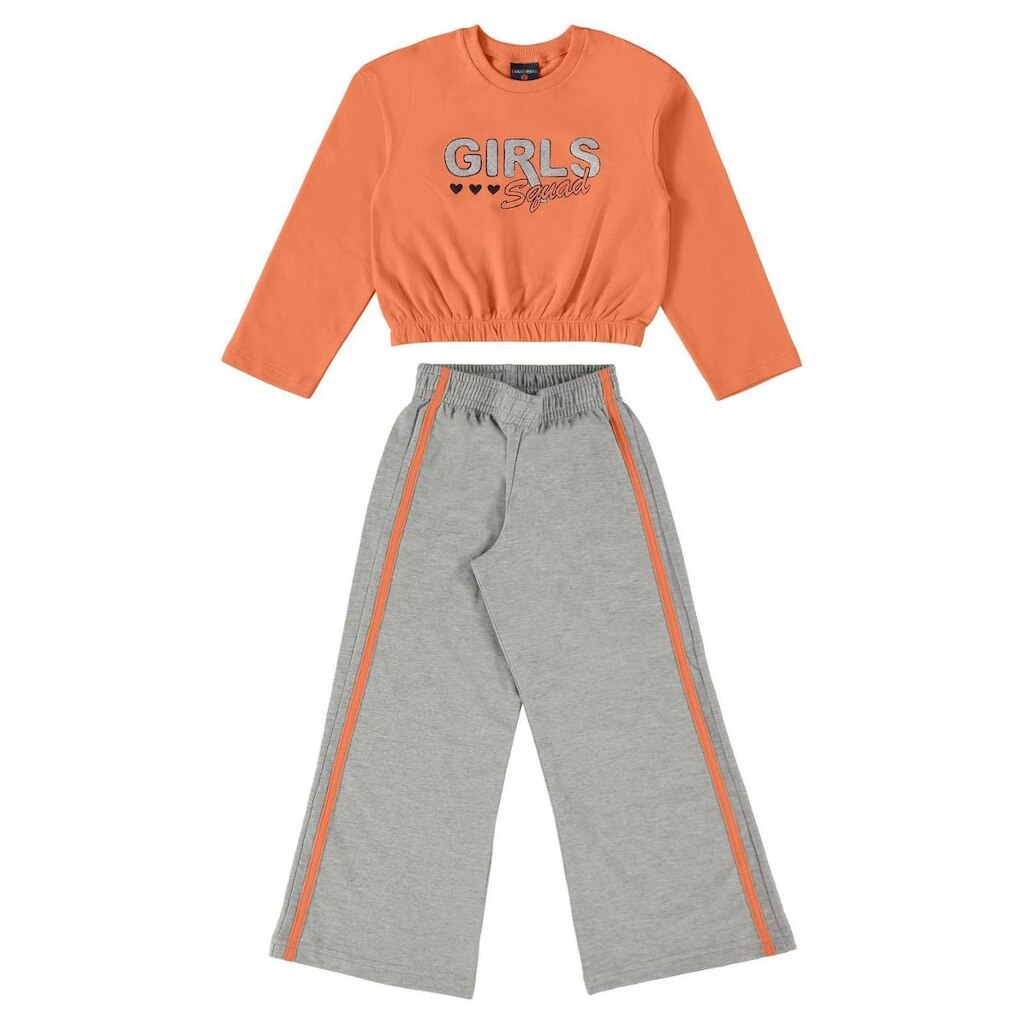 Conjunto Blusão Cropped e Calça Infantil Menina Guloseima