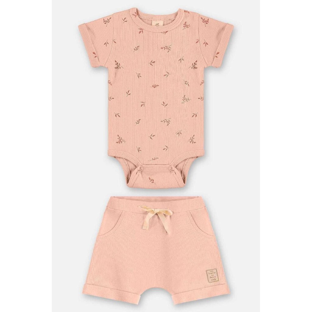 Conjunto Body e Short Unissex Bebê Up Baby