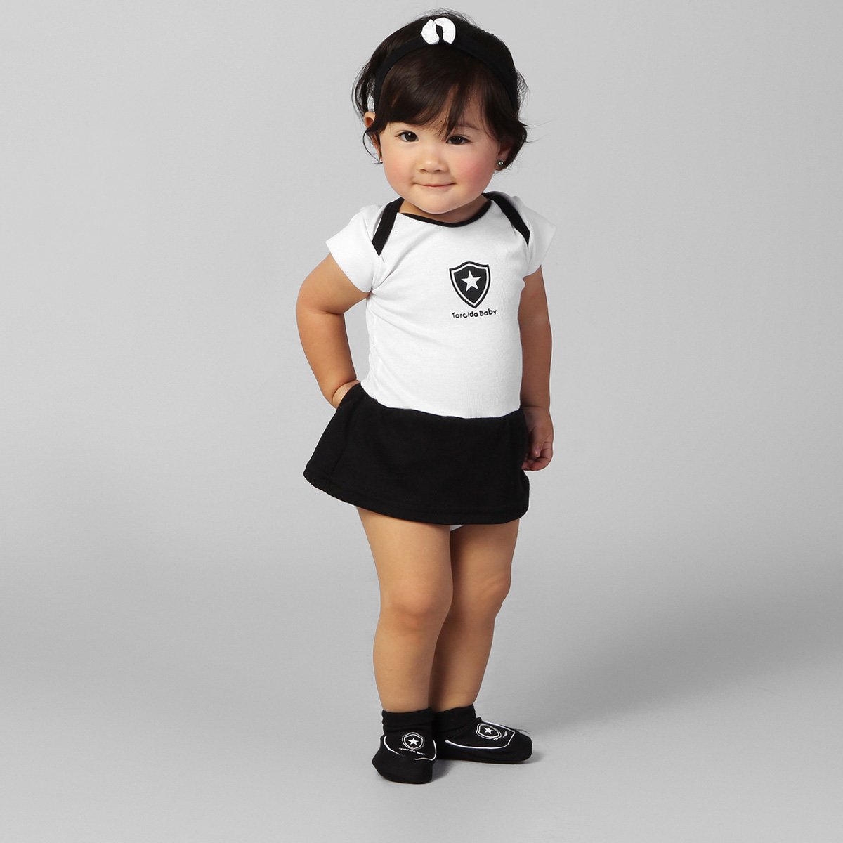 Conjunto Botafogo Infantil Torcida Baby c/ 3 peças Menina Menor preço em Conjunto Botafogo Infantil Torcida Baby c/ 3 peças Menina