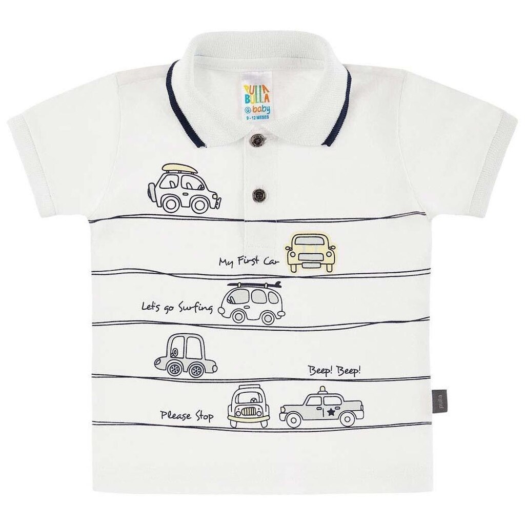 Conjunto Branco Bebê Menino Meia Malha 39174-3