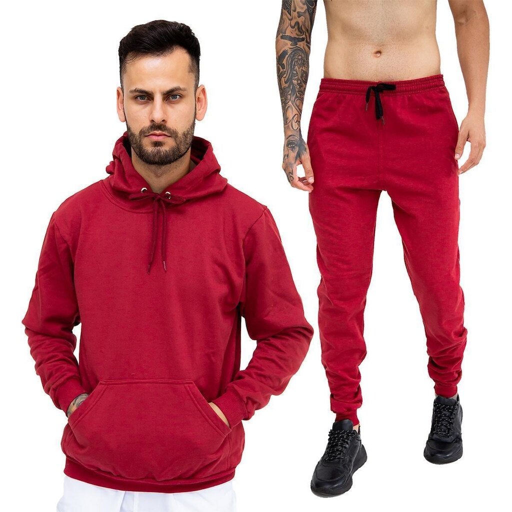Conjunto Calça + Blusa De Frio Moletom Liso Masculino