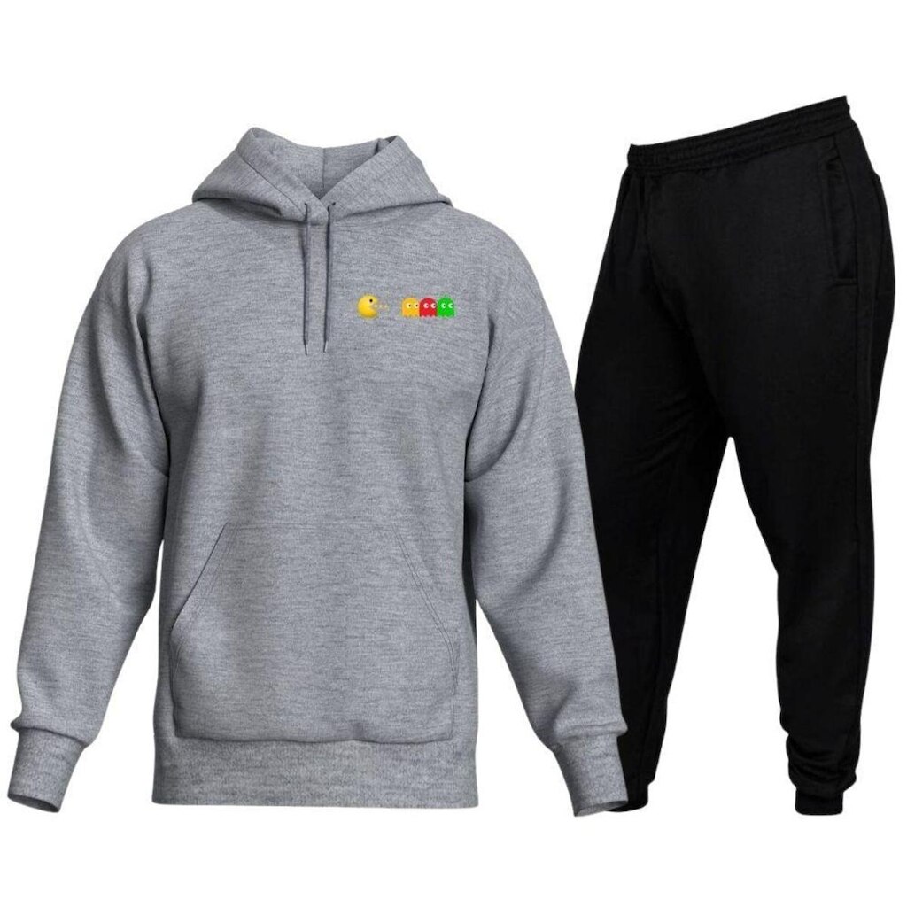 Conjunto Calca E Blusa De Moletom Gamer Bolso Canguru