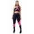 Conjunto Calça Legging Detalhe Degrade + Top um ombro só - Azul Escuro