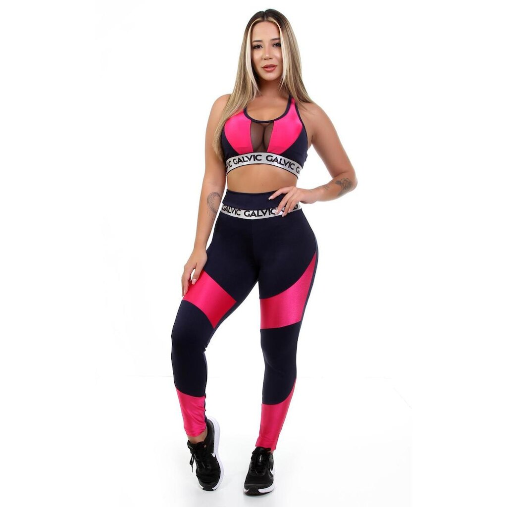 Conjunto Calça Legging Detalhe + Top Elástico