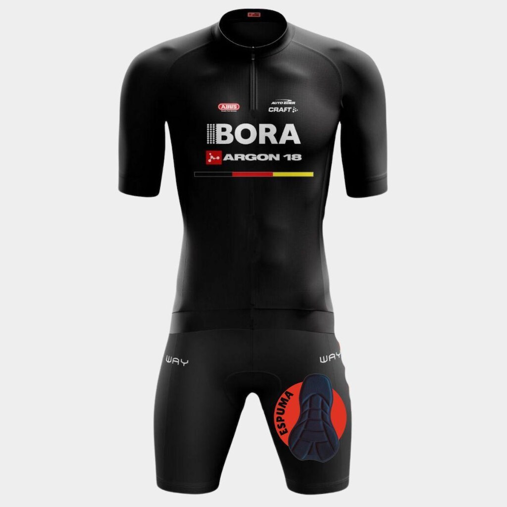 Conjunto Camisa de Ciclismo PRO Manga Curta e Bermuda De Forro Espuma