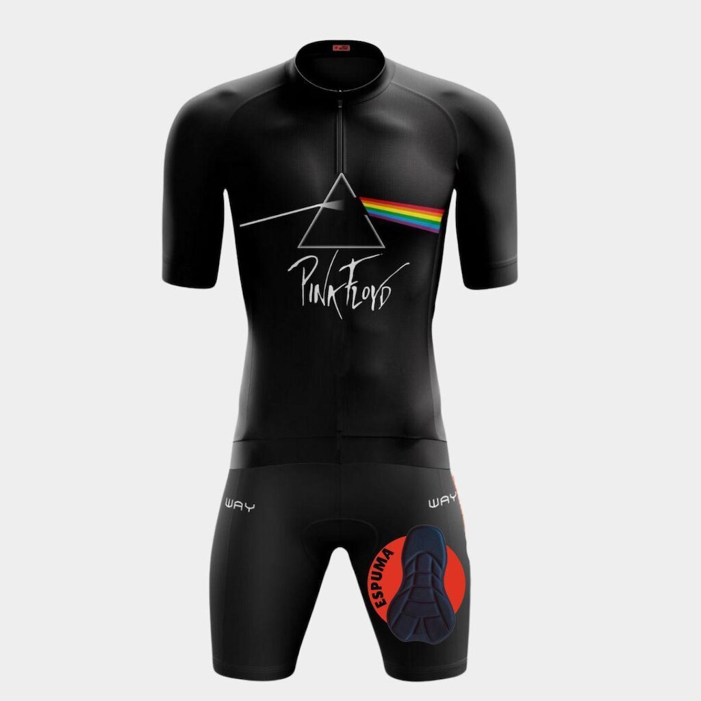 Conjunto Camisa de Ciclismo PRO Manga Curta e Bermuda De Forro Espuma