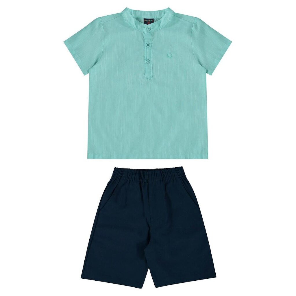 Conjunto Camisa Portuguesa e Bermuda Infantil Guloseima