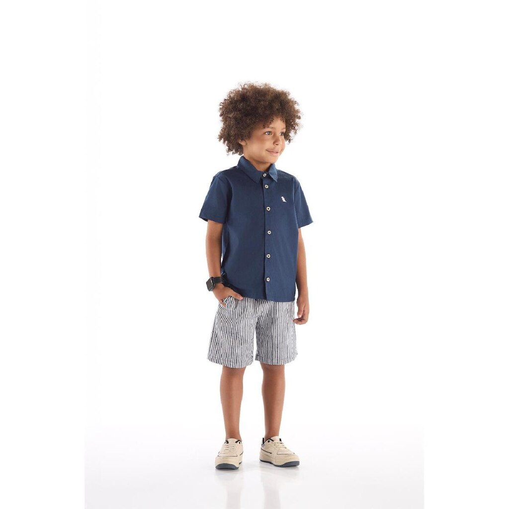 Conjunto Camisa Tricoline Bermuda Quimby