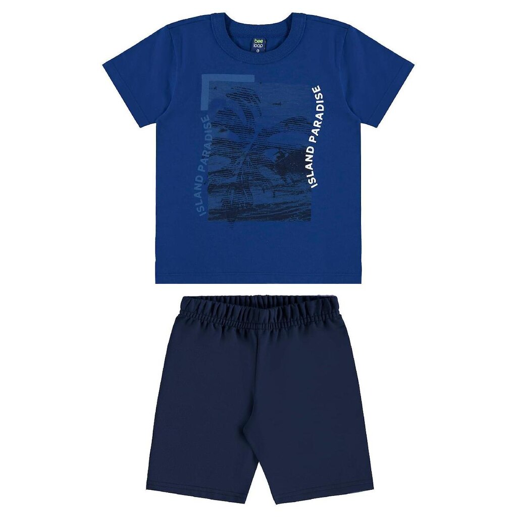 Conjunto Camiseta Bermuda Moletom Bee Loop
