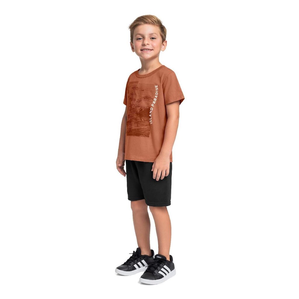 Conjunto Camiseta Bermuda Moletom Bee Loop