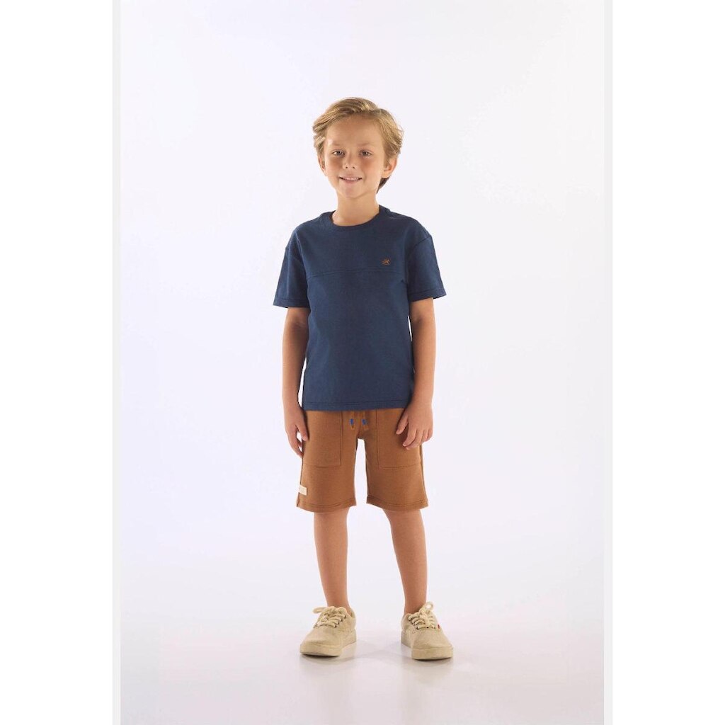 Conjunto Camiseta Bermuda Moletom Up Baby