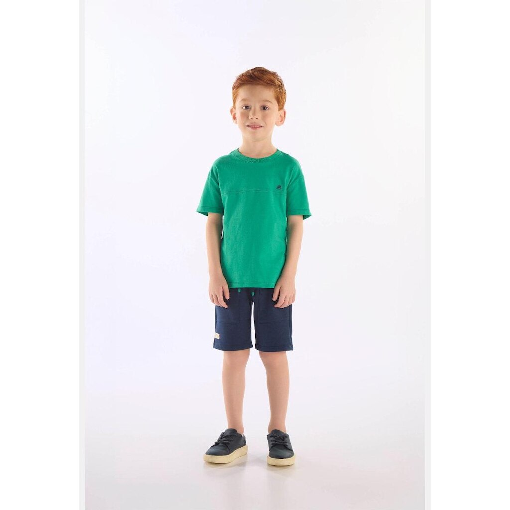 Conjunto Camiseta Bermuda Moletom Up Baby
