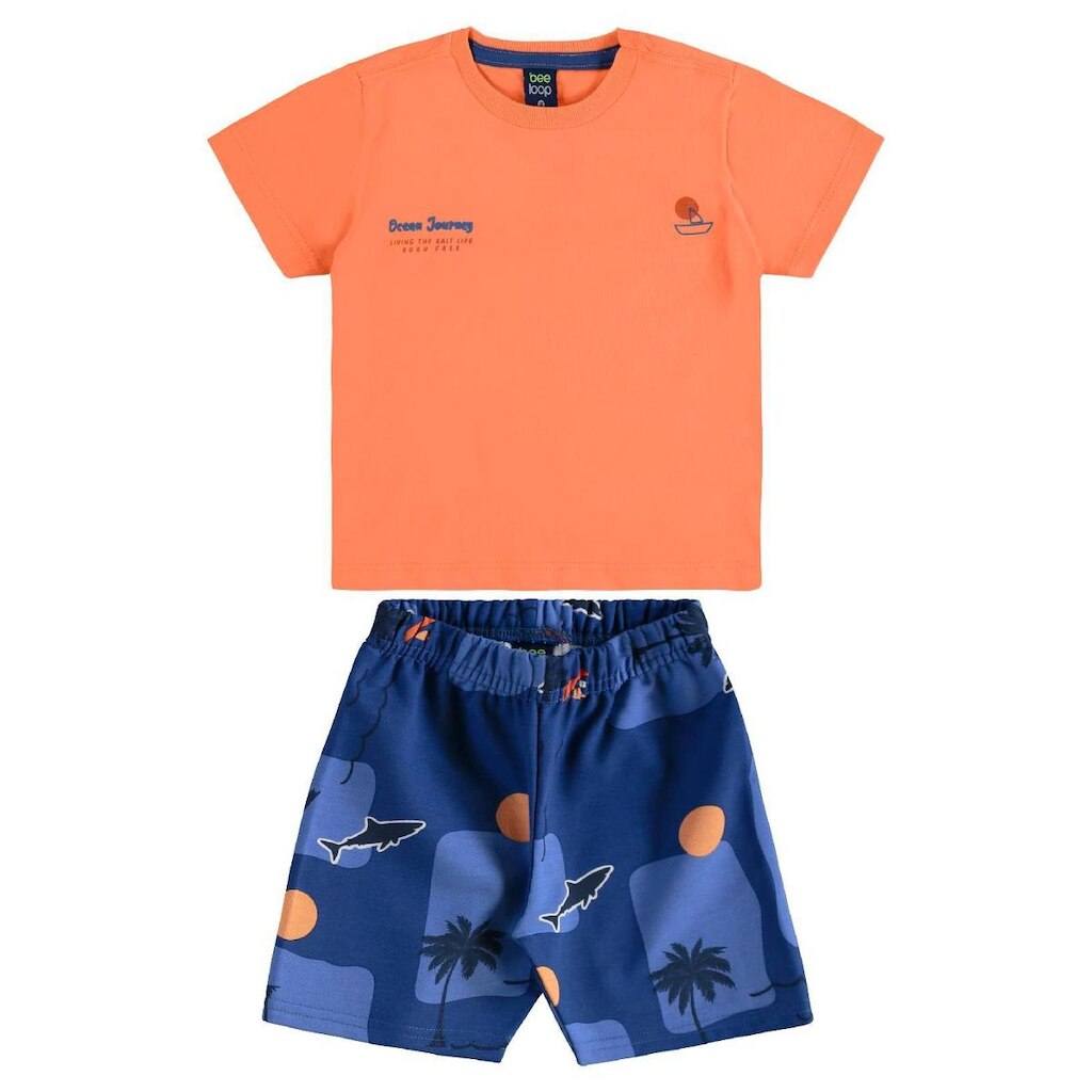 Conjunto Camiseta Bermuda Tubarão Bee Loop