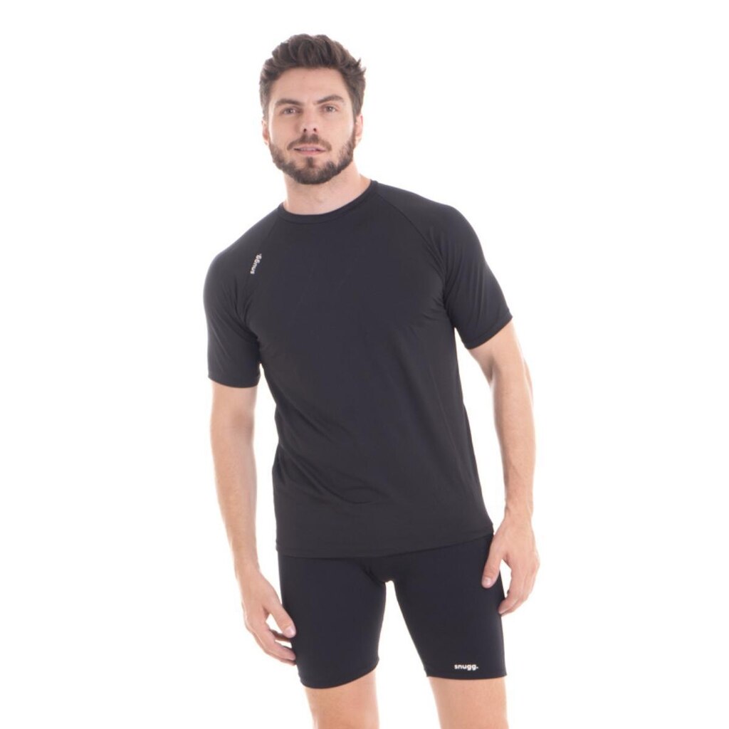 Conjunto Camiseta Curta e Bermuda com Bolso Segunda Pele Snugg Proteção UV50+