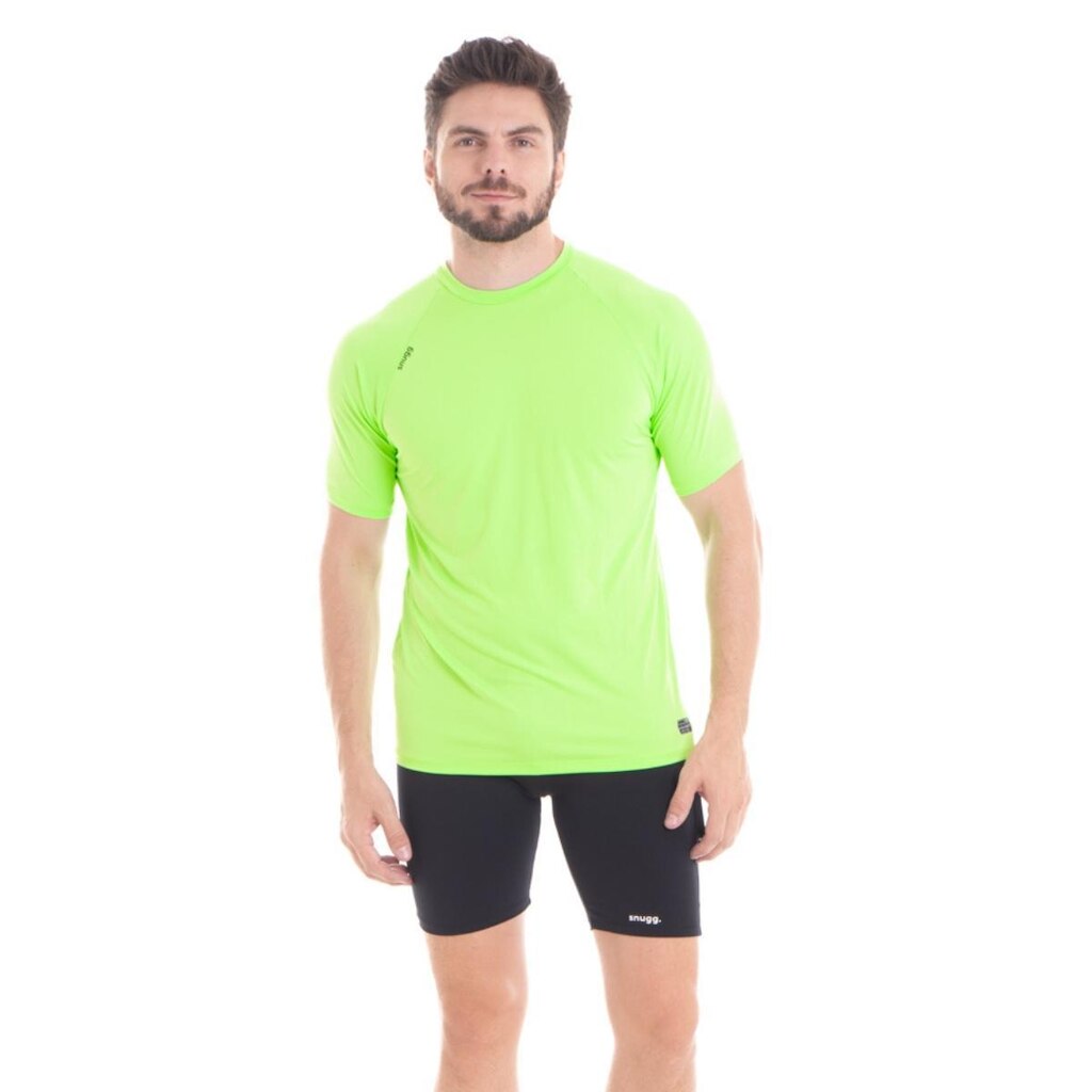 Conjunto Camiseta Curta e Bermuda com Bolso Segunda Pele Snugg Proteção UV50+