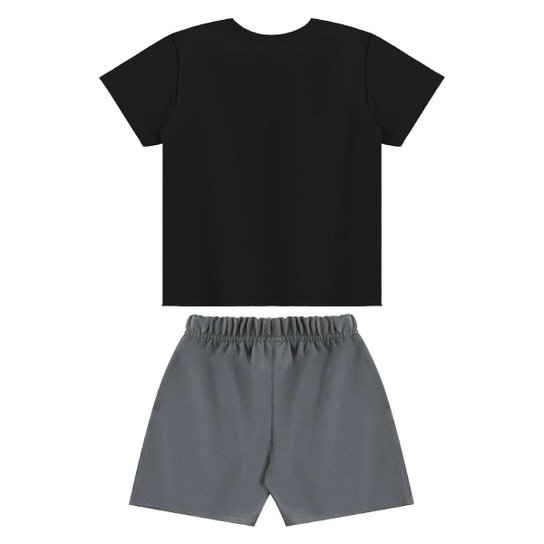 Conjunto Camiseta Dino e Bermuda Bee Loop