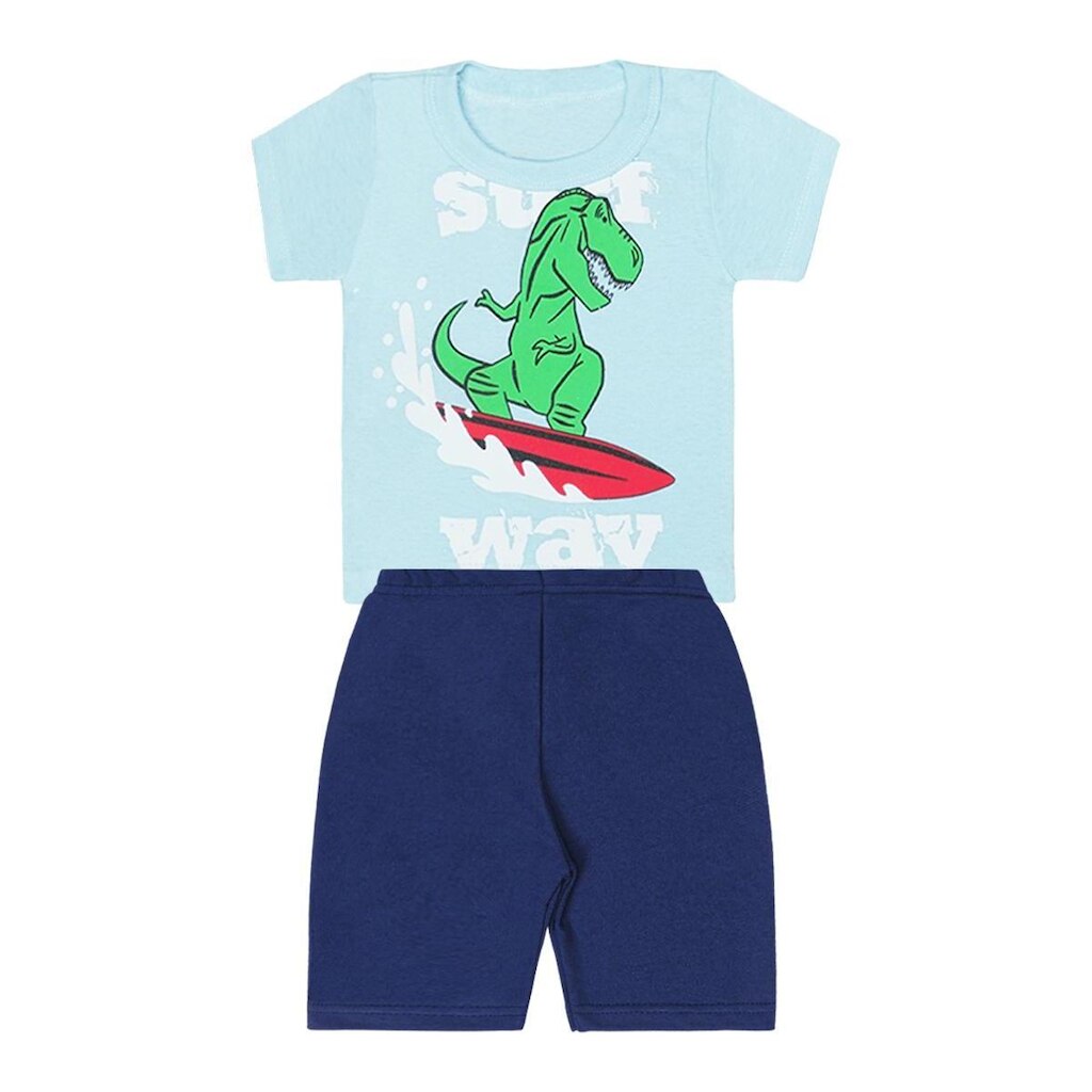 Conjunto Camiseta Dino e Bermuda - Cadu