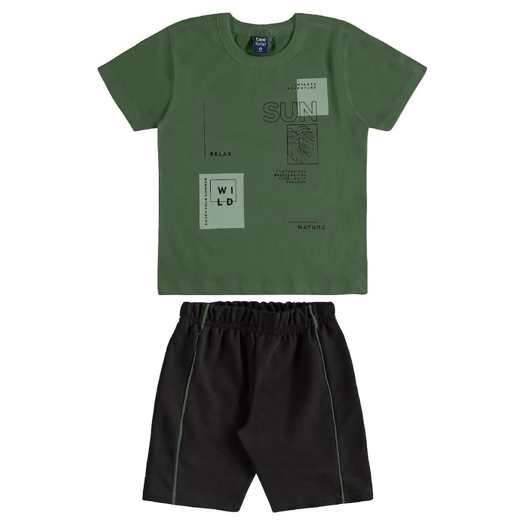 Conjunto Camiseta e Bermuda Bee Loop
