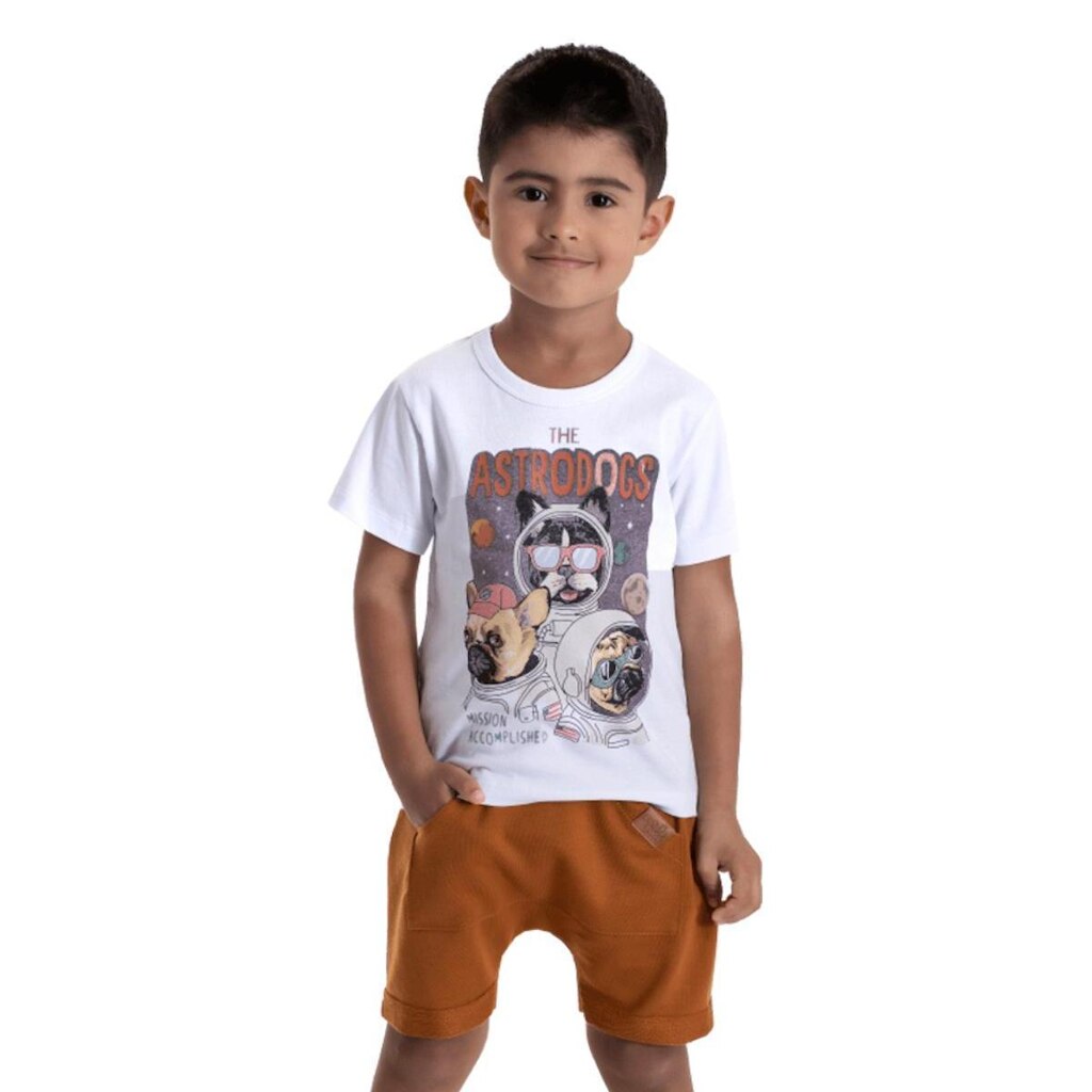Conjunto Camiseta e Bermuda Caramelo - Patota Toda