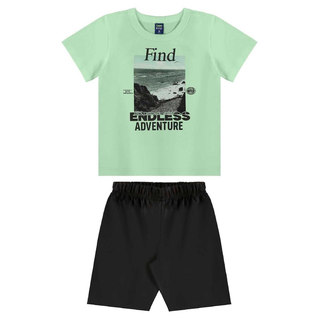 Conjunto Camiseta e Bermuda Menino Bee Loop
