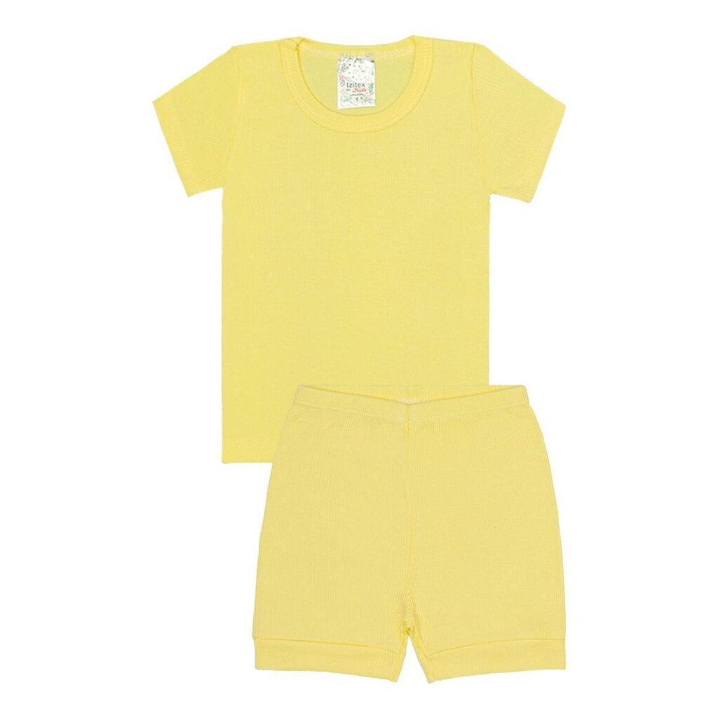 Conjunto Camiseta e Short Amarelo - Izitex