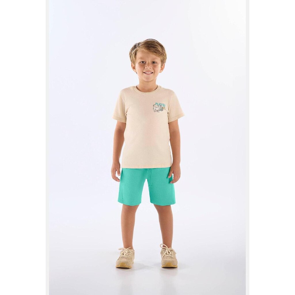 Conjunto Camiseta Estampada Bermuda Up Baby